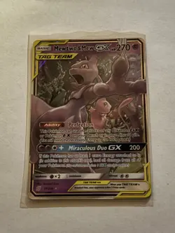 Pokemon TCG Mewtwo & Mew GX Full Art Holo Card 71/236 Unified Minds - Image 1