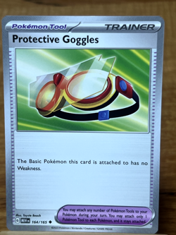 Pokemon TCG Trainer Protective Goggles 164/165 Scarlet & Violet 151 Uncommon - Image 1