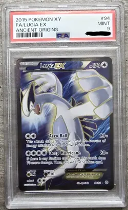 2015 Pokemon XY Ancient Origins Lugia EX Full Art 94/98 PSA 9 MINT - Image 1