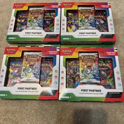 Pokemon TCG First Partner Illustration Collection Series 1 Set Of (4) - Image 1