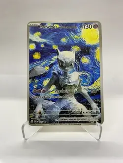 Mewtwo Van Gogh Gold Metal Pokemon Card-Collectible Gift Display！ Christmas cc - Image 3
