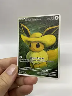 Eevee Van Gogh Gold Metal Pokemon Card-Collectible Gift Display Christmas cc - Image 3