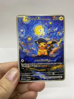 Pikachu Van Gogh Gold Metal Pokemon Card-Collectible Gift Display！ cc - Image 5