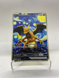 Charizard Van Gogh Gold Metal Pokemon Card-Collectible Gift Display！cc - Image 1