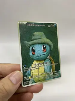 Squitrle Van Gogh Gold Metal Pokemon Card-Collectible Gift Display！cc - Image 1