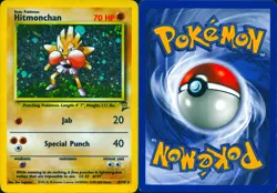 HITMONCHAN 8/130 HOLO RARE BASE SET 2 POKEMON HOLO MP - Image 3