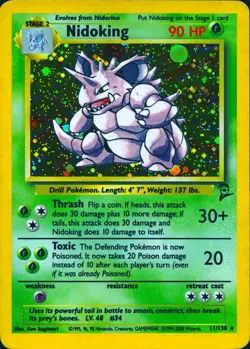 NIDOKING 11/130 HOLO RARE BASE SET 2 POKEMON HOLO MP - Image 1