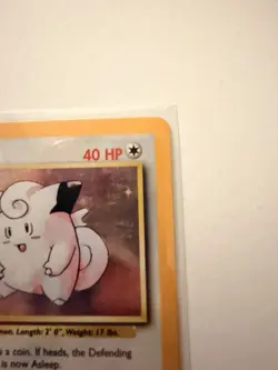 Pokemon TCG Clefairy Base Set Holo Unlimited Rare Card 5/102 Vintage 1999 LP - Image 2