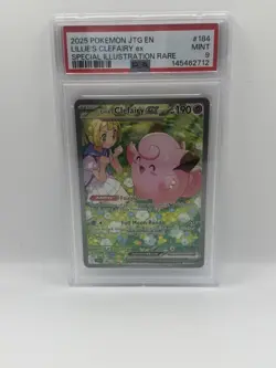 2025 POKEMON JTG EN-JOURNEY TOGETHER #184 LILLIE'S CLEFAIRY EX PSA 9 - Image 1