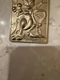 1999 Burger King Limited Edition Pokemon Trading Card 23K Gold Plated Mewtwo - Image 2