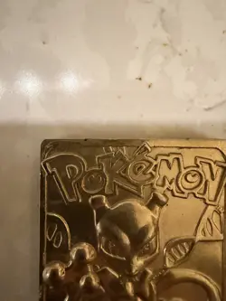 1999 Burger King Limited Edition Pokemon Trading Card 23K Gold Plated Mewtwo - Image 4