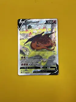 Pokemon TCG Charizard v SWSH260 Sword & Shield Promo Card Near Mint Condition - Image 1