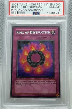 YU-GI-OH 2003 RING OF DESTRUCTION 1ST EDITION PGD-000 PSA -8 - Image 3