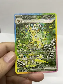 Leafeon EX Gold Metal Pokemon Card-Collectible Gift Display！Christmas ee - Image 4
