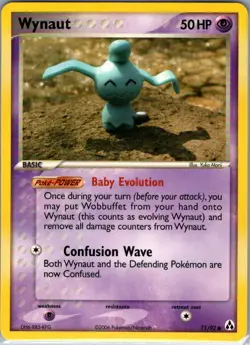 Wynaut 71/92 Non Holo Legend Maker - Pokemon Card - NM - Image 1