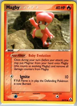 Magby 58/92 Non Holo Legend Maker - Pokemon Card - NM - Image 1