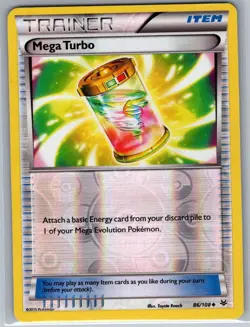 Mega Turbo 86/108 Reverse Holo XY - Roaring Skies - Pokemon Card - NM - Image 1