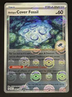 Antique Cover Fossil #080/086 PokeBall Pattern SV: Black Bolt Pokemon Card TCG - Image 1