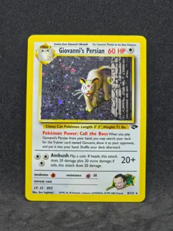 Pokemon Gym Heroes Giovannis Persian 8/132 (LP) - Image 1