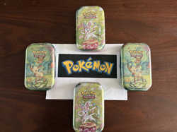 4 x Pokemon TCG Prismatic Evolutions Mini Tins Brand new & Sealed ✅ Fast Ship✅ - Image 1