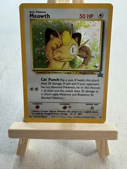 Pokemon Meowth Wotc Promo Holo Promo 50 HP Basic 10/53 2000 English - Image 1