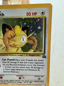 Pokemon Meowth Wotc Promo Holo Promo 50 HP Basic 10/53 2000 English - Image 3