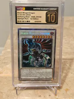 2022 Yu-gi-oh! DABL-EN100 Black-Winged Dragon Starlight Rare CGC Pristine 10 1st - Image 1