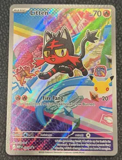 Pokemon Rowlet Litten Popplio Crimp Error 30th First Partner Promo Set NM - Image 4