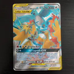 Pokemon TCG Hidden Fates Moltres & Zapdos & Articuno GX 66/68 NM Condition - Image 1