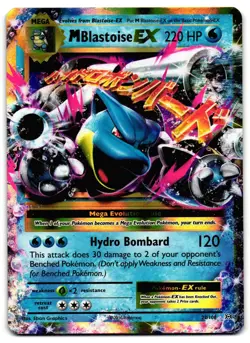 M Blastoise EX 22/108 - Evolutions Rare EX Pokemon TCG Holo - HP Card - Image 1
