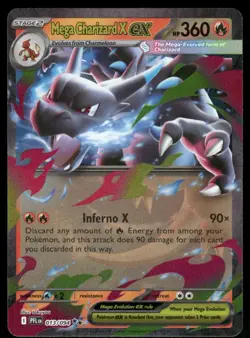 Pokemon Cards Mega Charizard X ex 013/094 Phantasmal Flames Double Rare NM *1 - Image 1