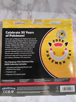 Pokemon Day 2026 Collection 30th Anniversary Pikachu Promo Sealed - Image 5