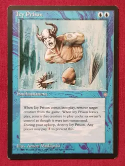 Magic The Gathering ICE AGE ICY PRISON blue card MTG - Image 1
