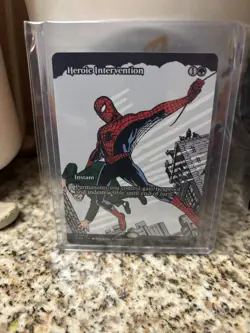 Heroic Intervention Borderless M0034 Non Foil Marvel Spider Man MTG Card MAR-EN - Image 1