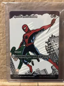 Heroic Intervention Borderless M0034 Non Foil Marvel Spider Man MTG Card MAR-EN - Image 2
