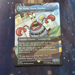 Mr. Krabs, Penny Pincher Borderless Foil MTG Single, Secret Lair, Rare 1927 NM - Image 1