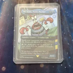 Mr. Krabs, Penny Pincher Borderless Foil MTG Single, Secret Lair, Rare 1927 NM - Image 3