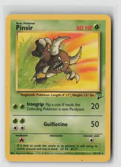Pinsir #29/130 Base Set 2 Pokemon TCG MP - Image 1
