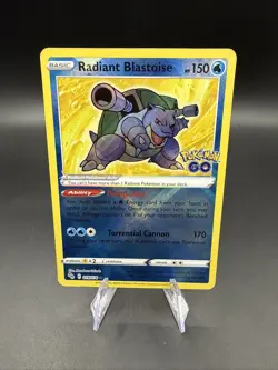 Radiant Blastoise 018/078 Pokemon GO Holo - Image 1
