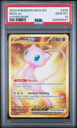 2023 POKEMON MEW EN-151 HYPER RARE #205 MEW EX PSA 10 - Image 1