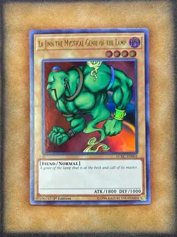 Yugioh La Jinn the Mystical Genie of the Lamp LCKC-EN002 Ultra Rare 1st Ed LP - Image 1