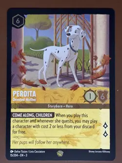 Perdita #15/204 Cold Foil Into the Inklands Disney_lorcana Card TCG - Image 1