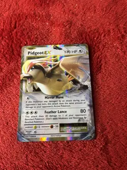 Pidgeot EX 64/108 Evolutions Holo Pokemon Card Near Mint - Image 1