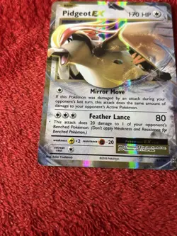Pidgeot EX 64/108 Evolutions Holo Pokemon Card Near Mint - Image 3