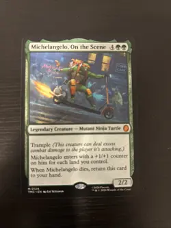 1x Michelangelo, On the Scene, TMNT Commander, Magic MTG NM - Image 1