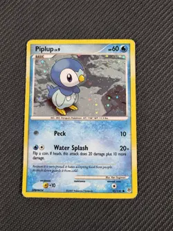 Holo Piplup 93/130 Diamond & Pearl Set Cosmo Rare 2007 Pokemon TCG LP-MP Rare - Image 1