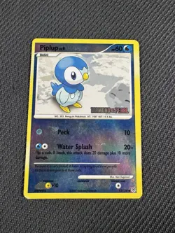 LP Stamped Piplup Reverse Holo Diamond and Pearl 93/130 Pokemon Card 2007 Rare - Image 1