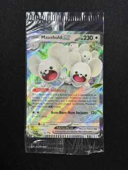Pokemon Maushold EX #155 Paradox Rift Promo Sealed CRIMP ERROR! - Image 1