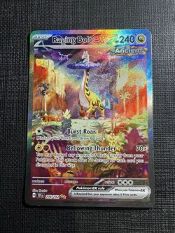Pokemon Temporal Forces Raging Bolt Ex Special Illustration Rare Holo 208/162 NM - Image 1
