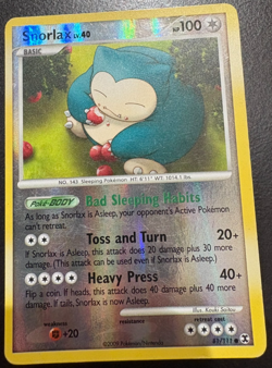 Pokemon TGC Snorlax 81/111 Reverse Holo Rare Rising Rivals MP - Image 1